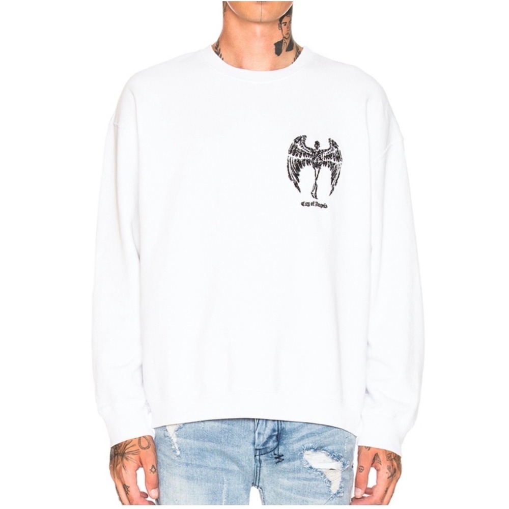 LA Adaptation City of Angel Skeleton Angel Sweatshirt Affliction‎ Core M jj11